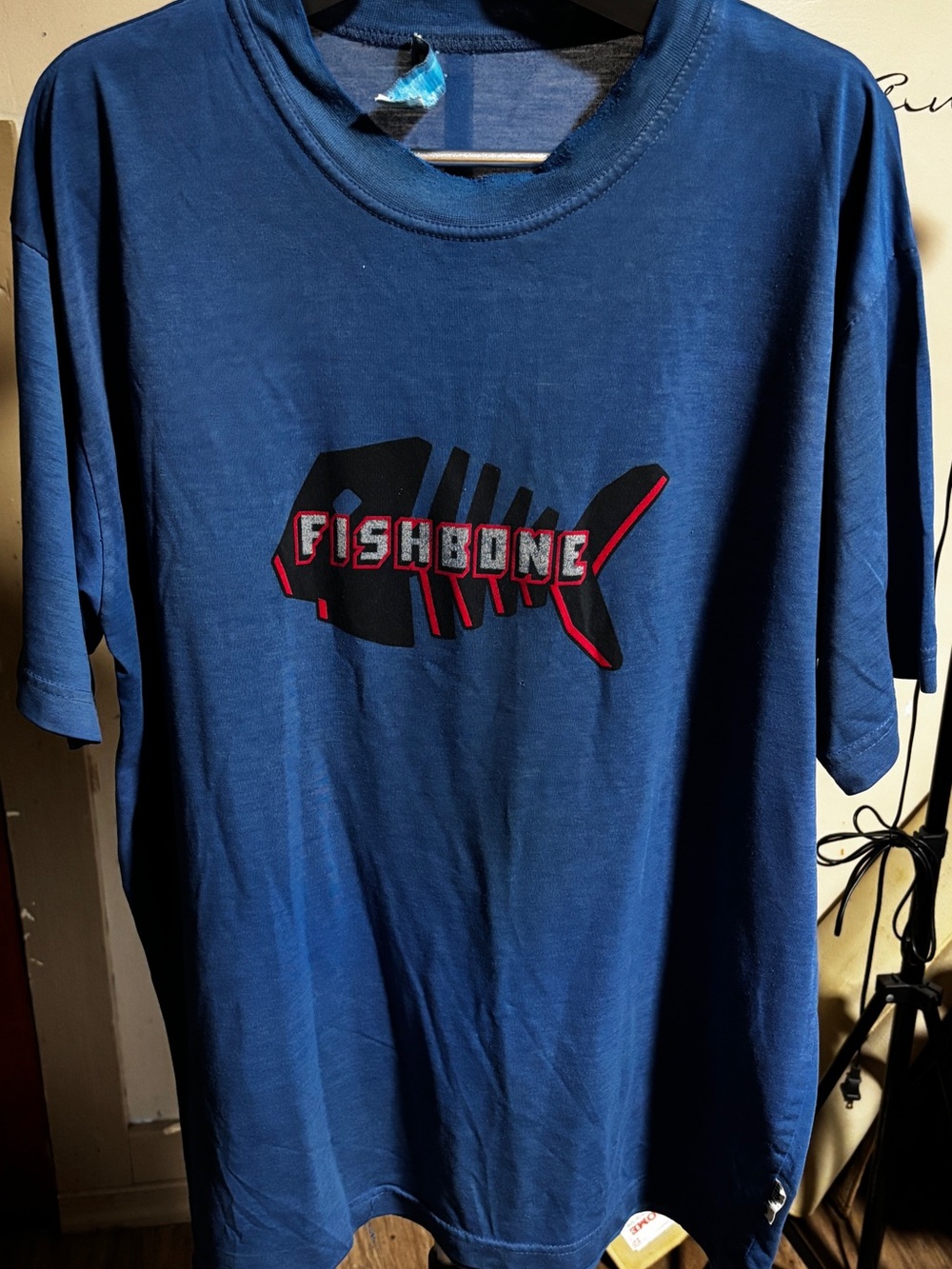 1980s 1990s Fishbone Logo Graphic Tee Rare Official Band Merchandise